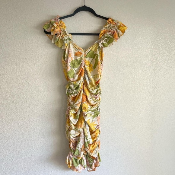 Floral Ruched Dress - Picture 3 of 5